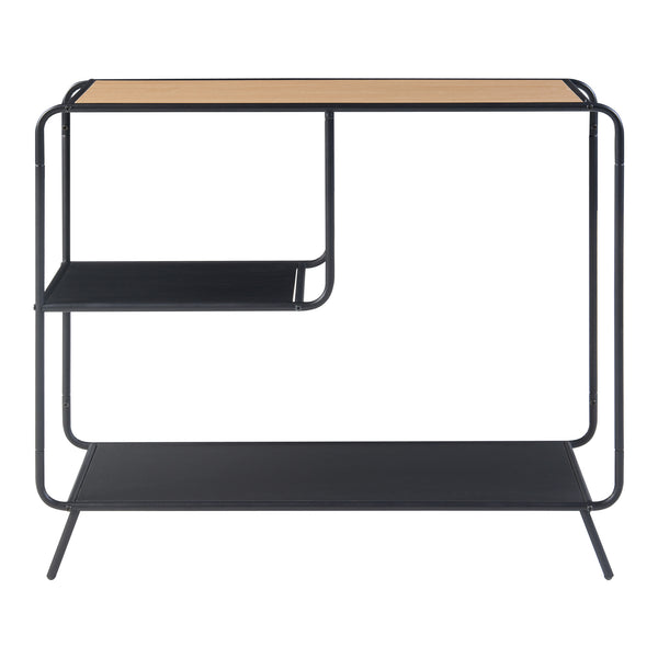 Console Krødsherad 83x102x36cm Noir/Chêne [en.casa]