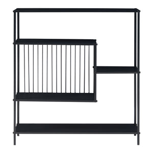Table console Beesel métal 66 x 60 x 20 cm noir [en.casa]