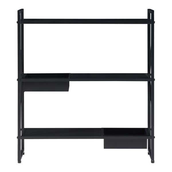 Étagère à fleurs Berkelland métal 66 x 60 x 20 cm noir [en.casa]