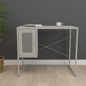 Bureau Sund Acier 75x100x50 cm Gris [en.casa]