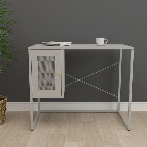 Bureau Sund Acier 75x100x50 cm Gris [en.casa]
