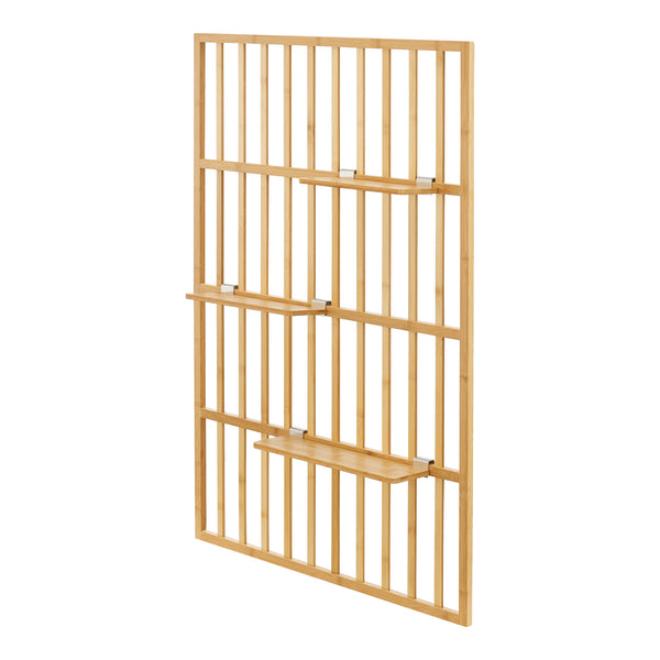 Étagère murale Røst bambou 120 x 80 x 13 cm naturel [en.casa]