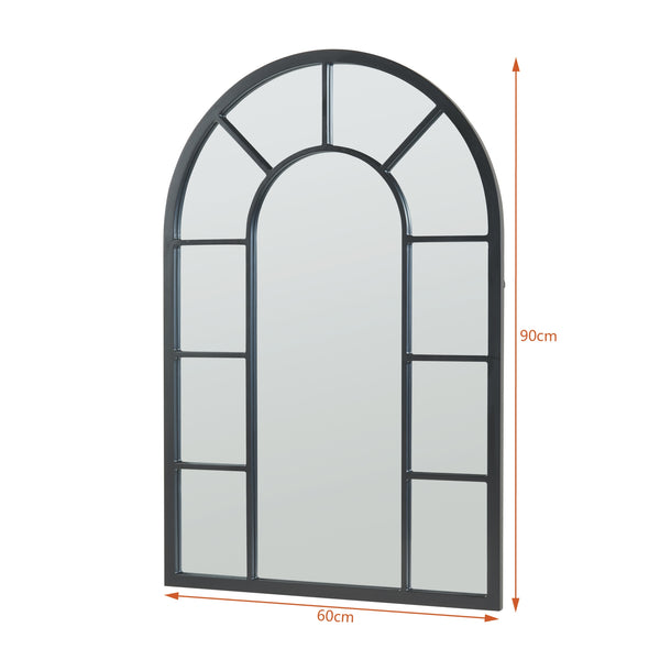 Miroir mural Enonkoski 90x60 cm Noir [en.casa]