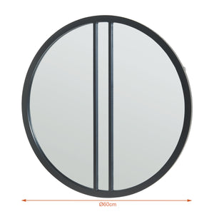 Miroir mural Suomussalmi Ø60 cm Noir [en.casa]