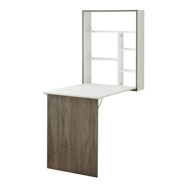 Table rabattable mural Greve Blanc / aspect bois [en.casa]