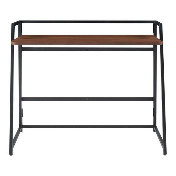 Bureau rabattable Ringerike 104,5x53x85,5cm Noir/Noyer [en.casa]