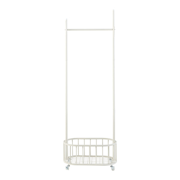 Porte-manteau sur roulettes Risør Acier Blanc [en.casa]