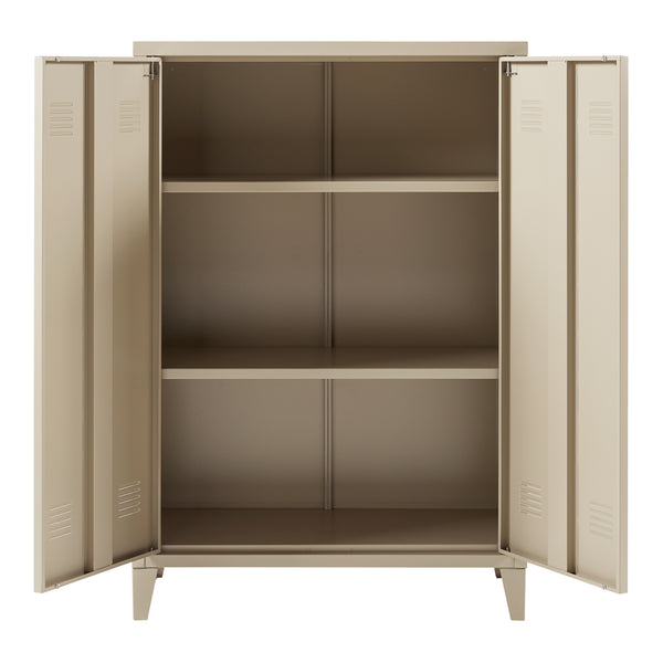 Armoire métallique Oripää - 110x75x33cm - Couleur chameau