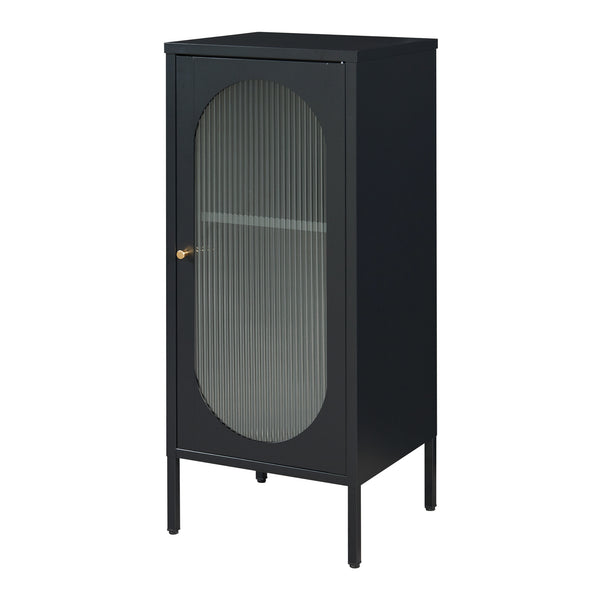 Armoire d'appoint Karlskrona 102x43x40 cm Noir, mat [en.casa]