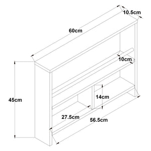 Étagère murale Piteå 60 x 11 x 45 cm blanc [en.casa]