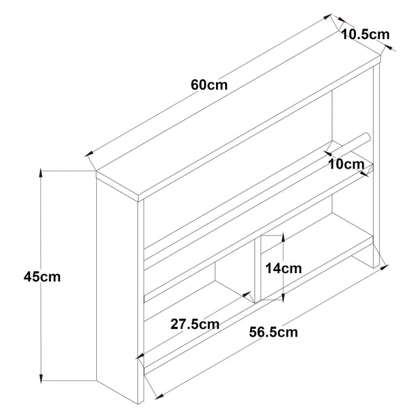 Étagère murale Piteå 60 x 11 x 45 cm blanc [en.casa]