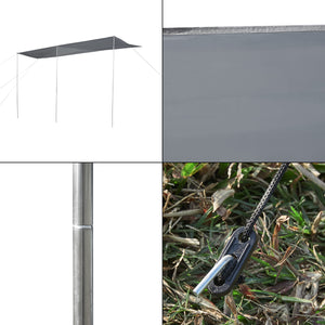 Auvent de caravane Beuningen 400x240x235 cm Gris [pro.tec]