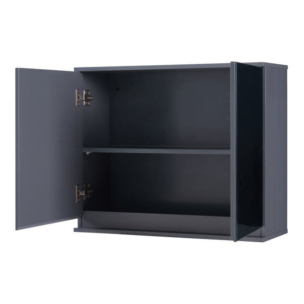 Armoire à miroir Overath 60x20x50 cm Gris [en.casa]