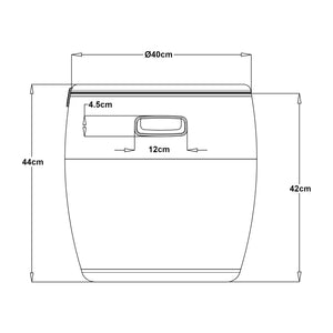 Tabouret glacière Avetrana 44xØ40 cm Marron clair [casa.pro]