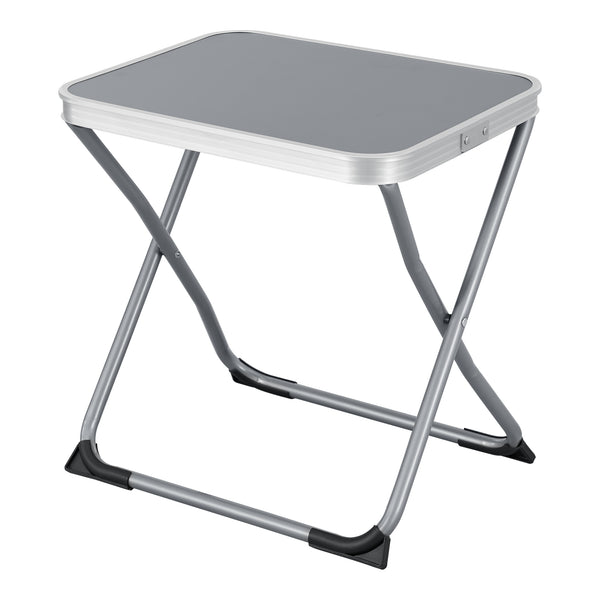 Tabouret et table de camping 2 en 1 Barete 47 x 47 x 37 cm gris [en.casa]
