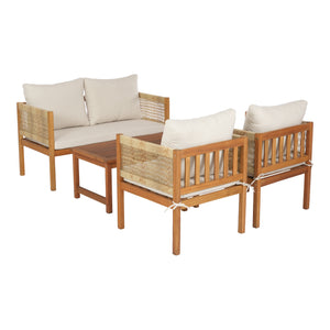 Ensemble de mobilier de jardin Cannole 4 pièces Bois d'acacia Couleur bois [casa.pro]