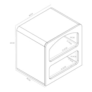 Table d'appoint Vågå 45x40x30 cm Blanc [en.casa]