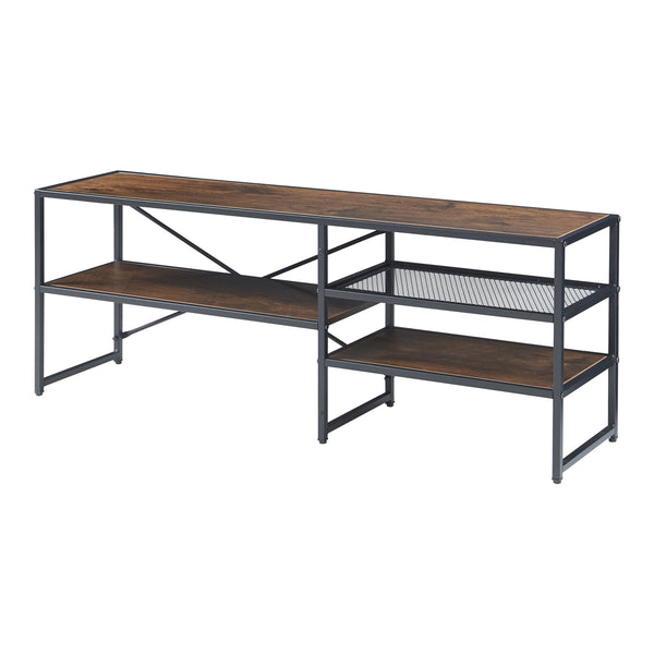 Meuble TV Västiarharg 120 x 30 x 46 cm noir effet noyer [en.casa]