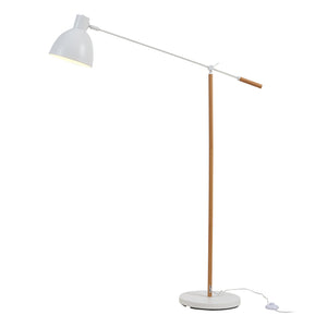 Lampadaire Banchory Métal 163 cm Aspect bois/Blanc [lux.pro]