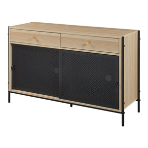 Meuble TV Tysnes 120x40x75 cm Chêne/Noir [en.casa]