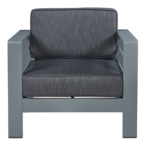 Fauteuil d'extérieur Avise Aluminium Gris foncé [casa.pro]
