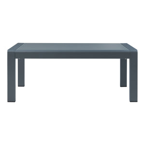 Table basse de jardin Avise verre trempé 100 x 60 x 40 cm anthracite casa.pro