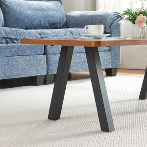 Ensemble de 2 pieds de table Mariager 42x40cm Noir [en.casa]