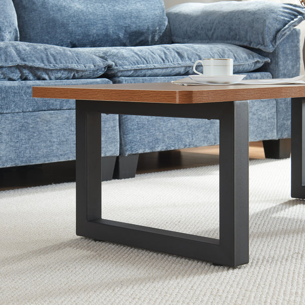 Ensemble de 2 pieds de table Lunderskov 35x50cm Noir [en.casa]