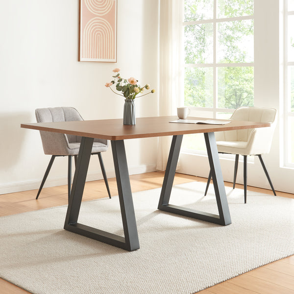 Ensemble de 2 pieds de table Lyngby 72x55/70cm Noir [en.casa]
