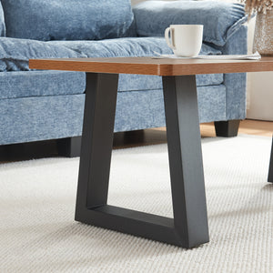Ensemble de 2 pieds de table Marstal 42x40cm Noir [en.casa]