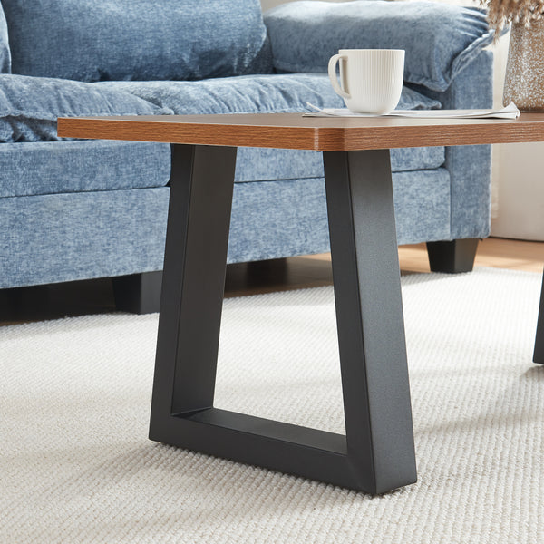Ensemble de 2 pieds de table Marstal 42x40cm Noir [en.casa]