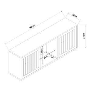 Étagère murale Ypäjä 93x20x33 cm Bambou [en.casa]