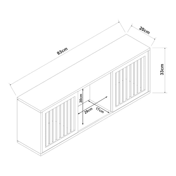 Étagère murale Ypäjä 93x20x33 cm Bambou [en.casa]