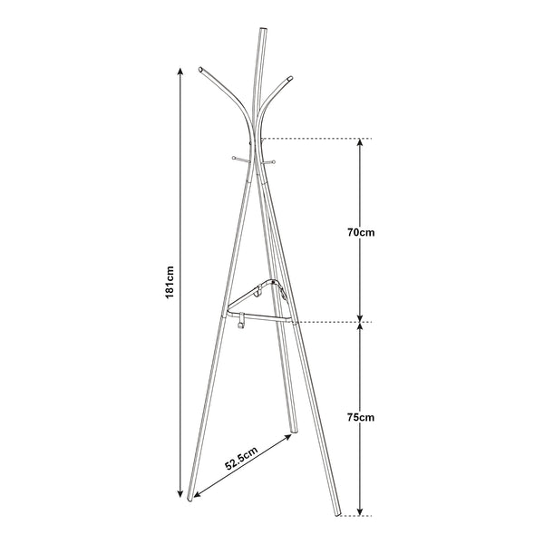 Porte-manteaux Vevelstad 181x52,5x52,5 cm Acier [en.casa]