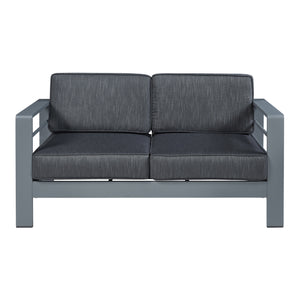 Salon de jardin 4 pièces Avise anthracite gris foncé casa.pro