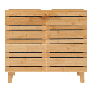 Meuble sous-lavabo Epind 60x66x30 cm Bambou Naturel [en.casa]