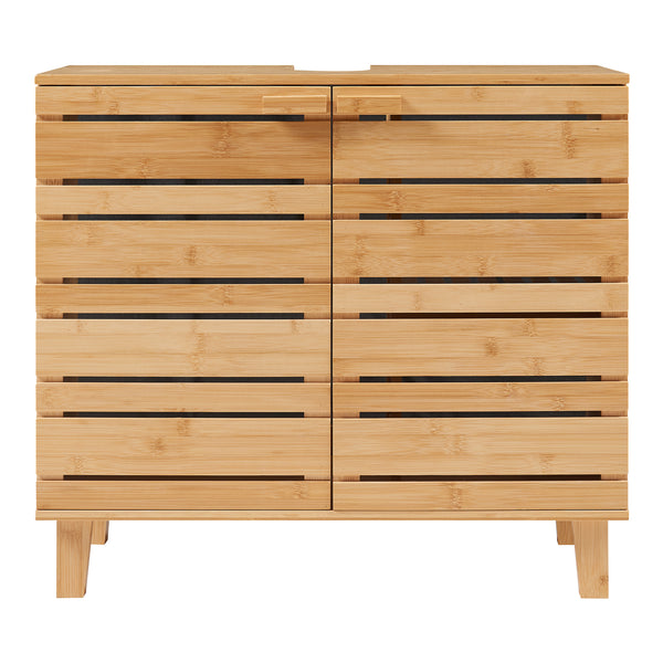 Meuble sous-lavabo Epind 60x66x30 cm Bambou Naturel [en.casa]