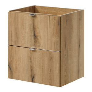 Meuble-lavabo Skelbolu 50x57x39 cm Miroir LED Aspect chêne [en.casa]