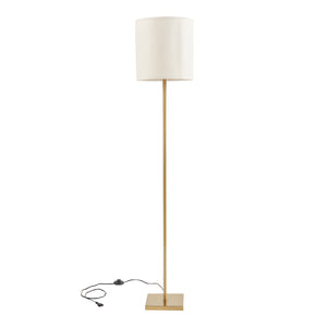 Lampadaire Fildholm 157cm couleur laiton/effet lin [lux.pro]