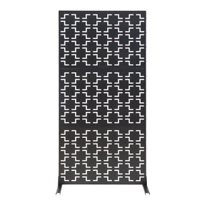 Cloison de séparation Aaskis acier 200 x 100 x 50 cm noir casa.pro 