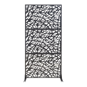 Cloison intérieure Poskind acier 200x100x50 cm noir [casa.pro]