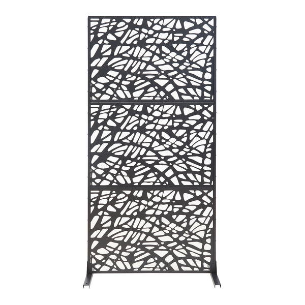 Cloison intérieure Poskind acier 200x100x50 cm noir [casa.pro]