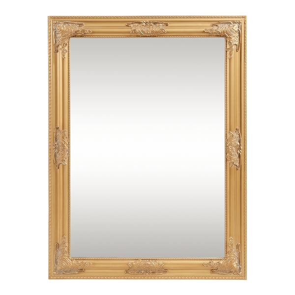 Miroir mural Punkalaidun de style baroque 80x60 cm couleur or [en.casa]