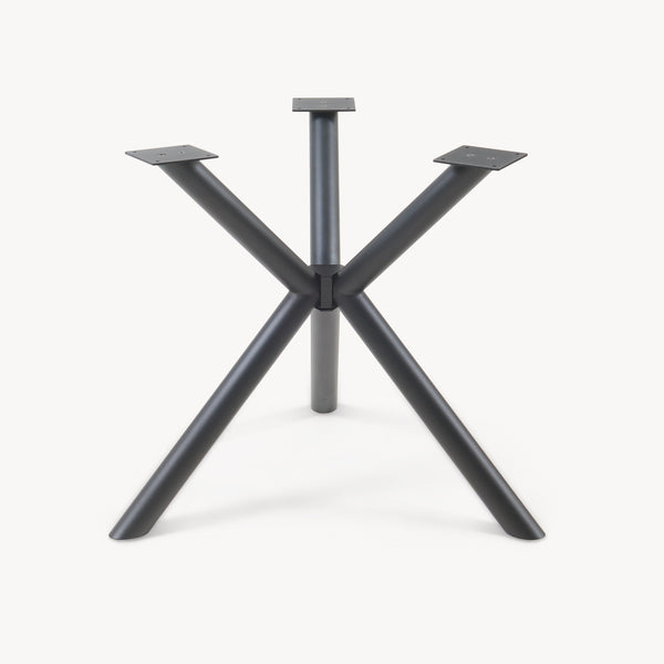 Structure de table Viserinna acier 94,5x94,5x73 cm noir [en.casa]