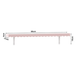 Lot de 2 étagères murales Vestnes 80 x 17 x 4 cm rose [en.casa]