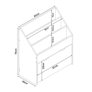 Étagère pour enfants Aarnskona 70 x 63 x 30 cm à motif Aqua Dream [en.casa] 