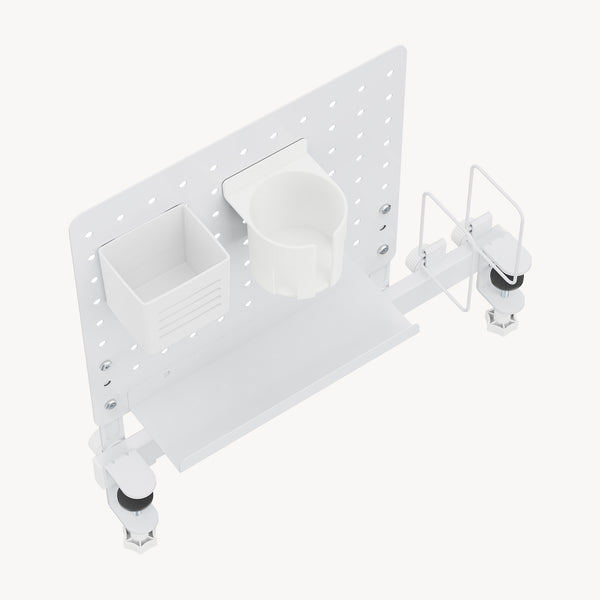 Organisateur de bureau Sauda à clipser 50x50 cm Acier Blanc [en.casa]