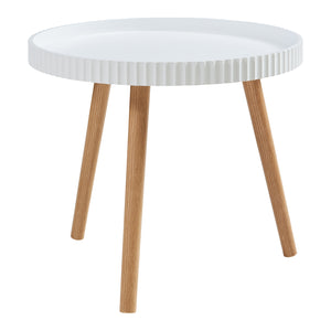 Table d'appoint Bongard Ø50x45 cm Blanc [en.casa]