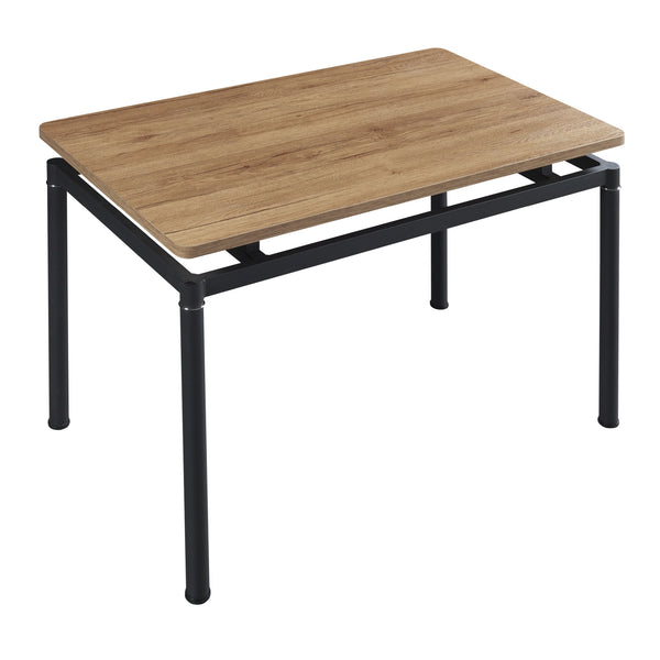 Ensemble de salle à manger Hemnes pour 4 personnes effet chêne / marron clair [en.casa] 
