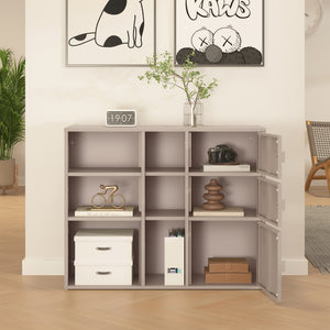 Armoire à dossiers Kliri métallique 100 x 32 x 81 cm couleur camel [en.casa]